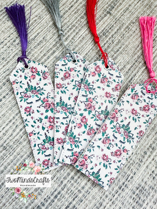 Floral unicorn classic bookmark (READY TO SHIP)