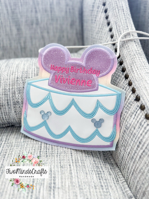 Customizable Birthday Cake flat lay bag (MADE TO ORDER)