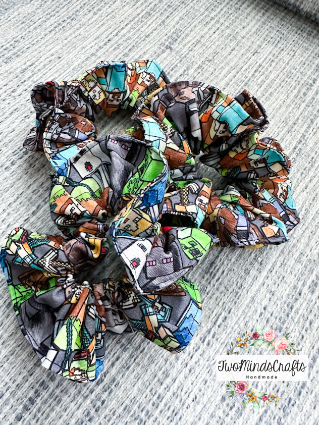 Mine Building Scrunchies (READY TO SHIP)