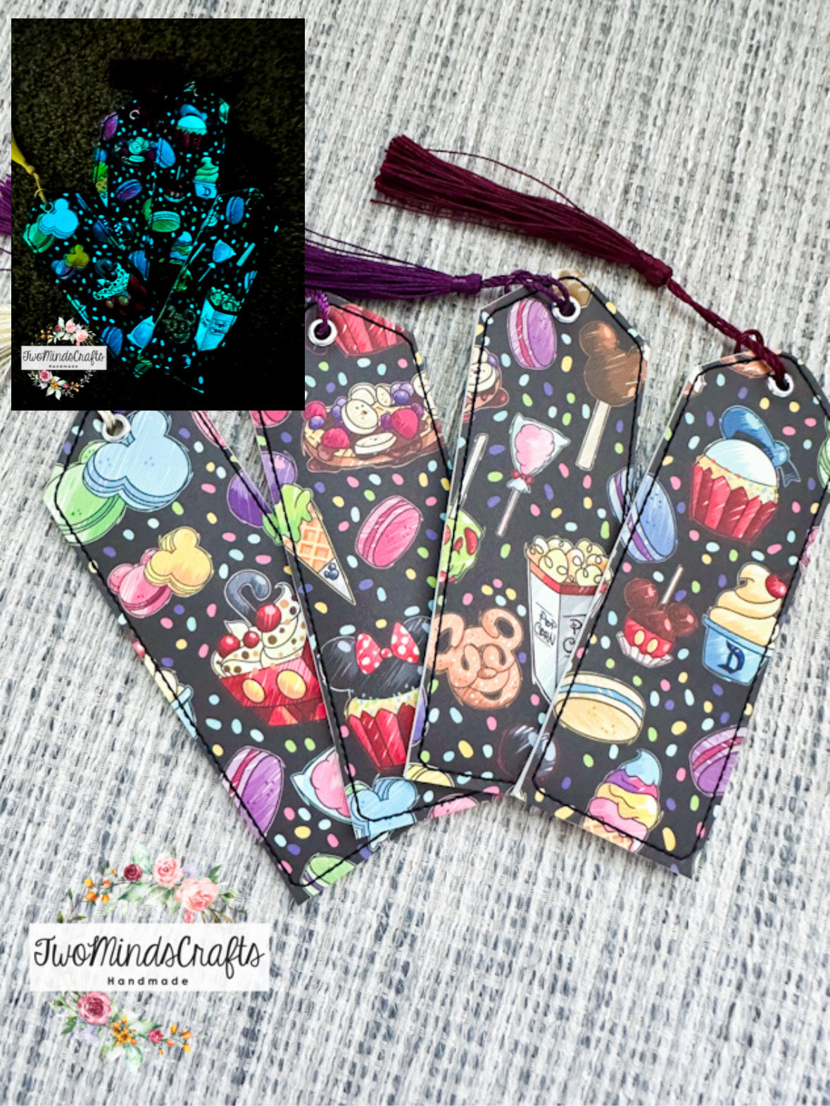 Glow in The Dark Mouse Snacks classic bookmark (READY TO SHIP)