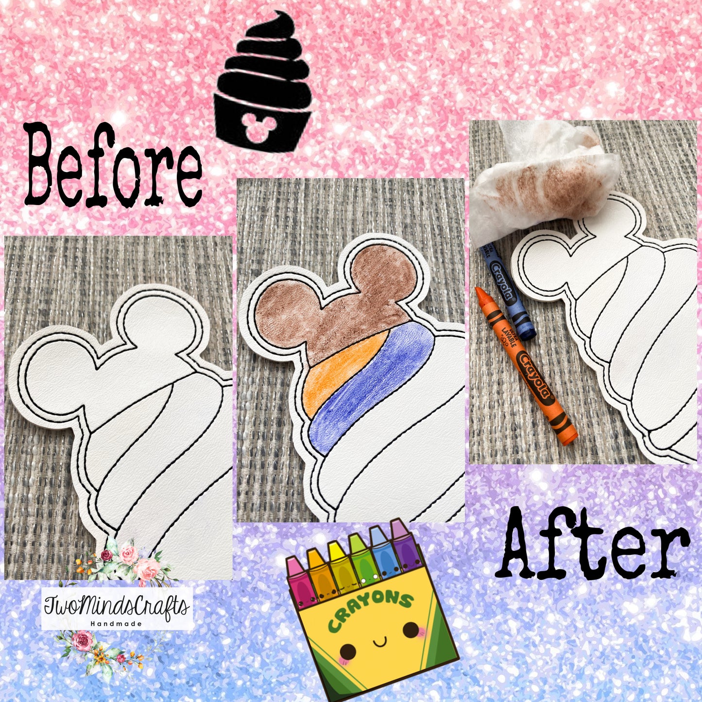 Flat vinyl doodles - Mouse set (READY TO SHIP)