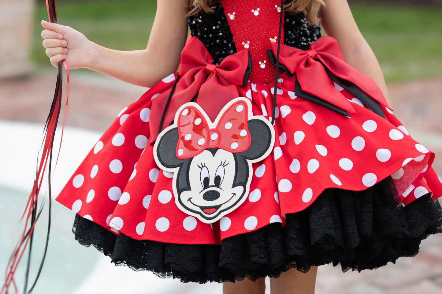 Classic Girl Red Polka flat bag (READY TO SHIP)