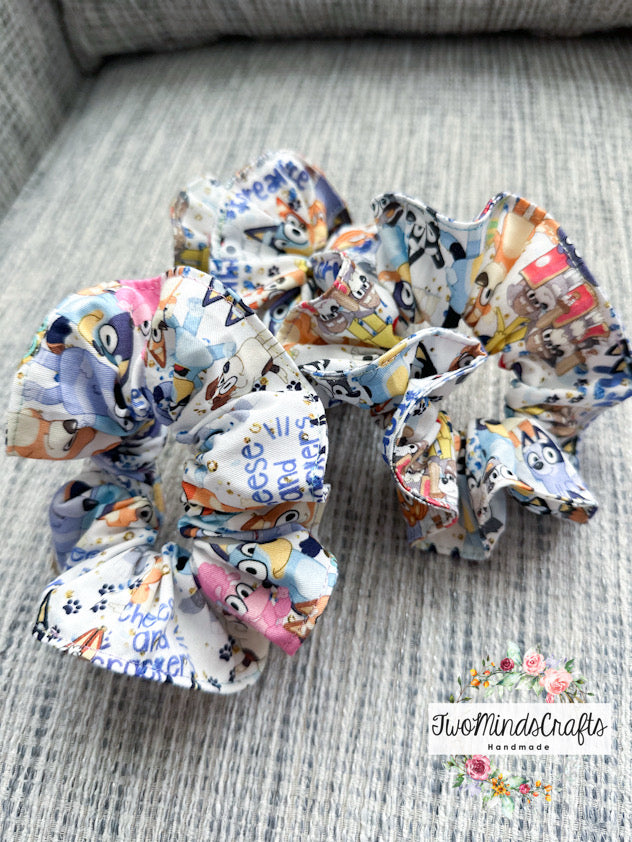 Blue Dog and Family Scrunchies (READY TO SHIP)