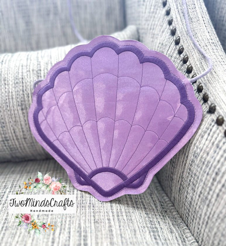 Light Purple Seashell flat bag (READY TO SHIP)