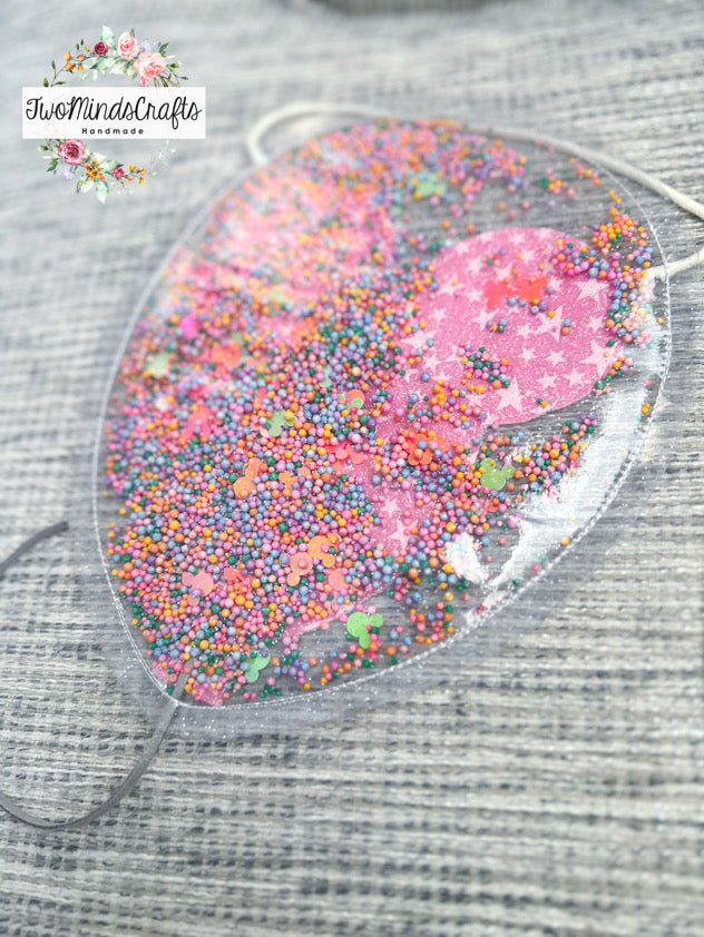 *ATRP* Glow In The Dark Mouse Balloon Shaker flat lay bag - Hot Pink (READY TO SHIP)