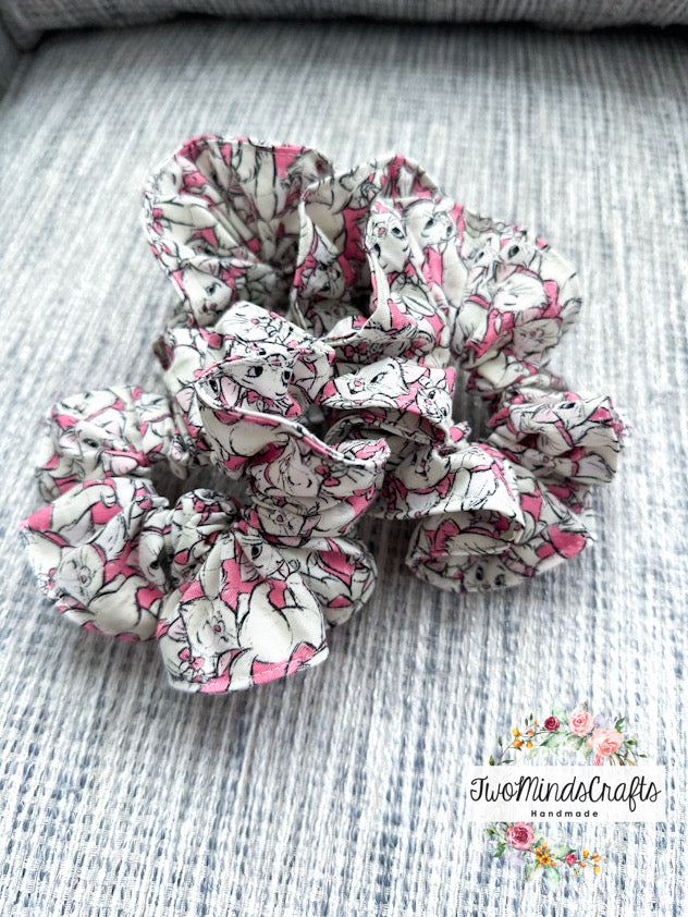 Pink Bow Cat Scrunchies (READY TO SHIP)