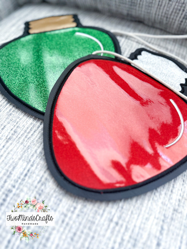Red Holiday Bulb flat lay bag (READY TO SHIP)