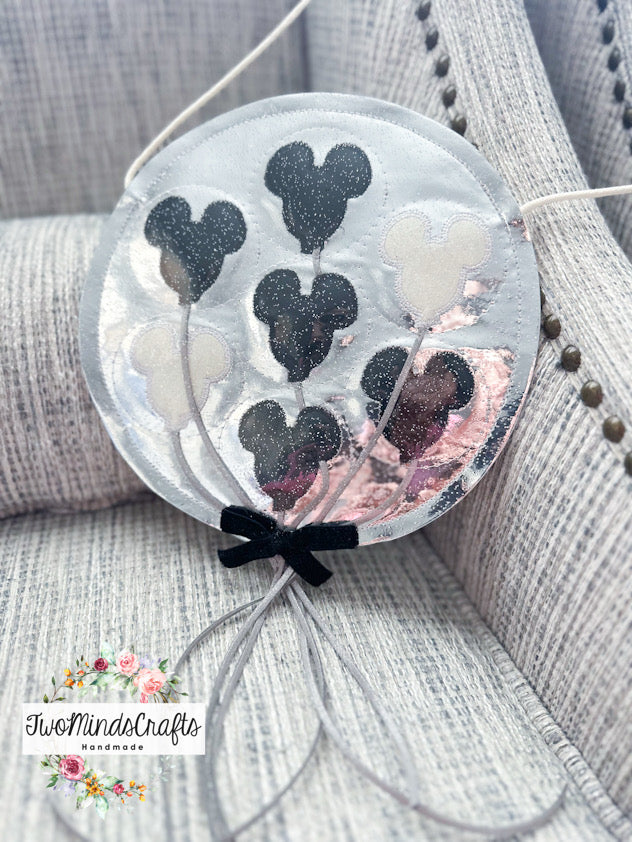 Black White Balloon Bunch flat lay bag (READY TO SHIP)