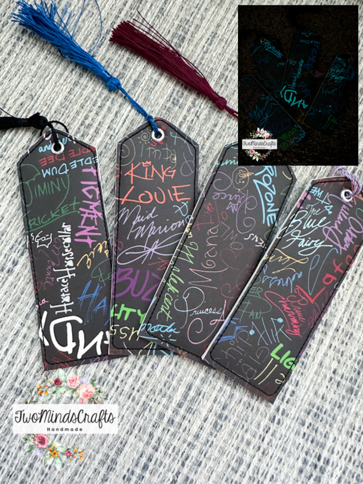 Glow in The Dark Signatures classic bookmark (READY TO SHIP)
