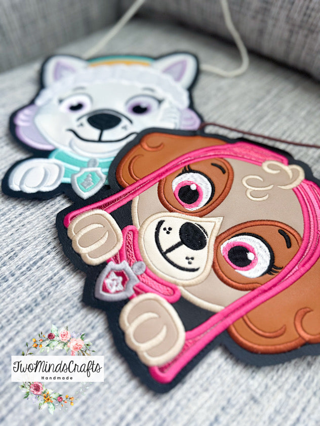 Pink Patrol Dog flat lay bag (READY TO SHIP)