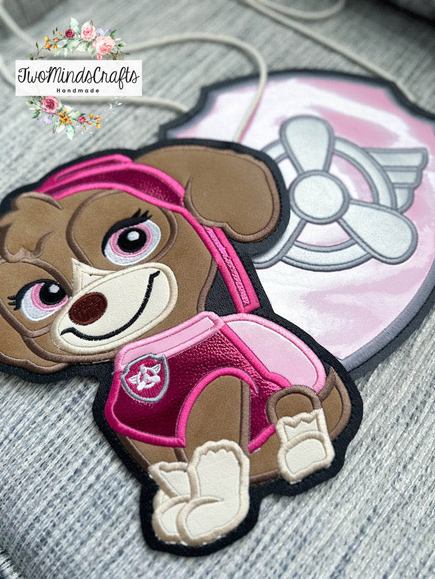 Girl Patrol Dog Badge flat lay bag (READY TO SHIP)