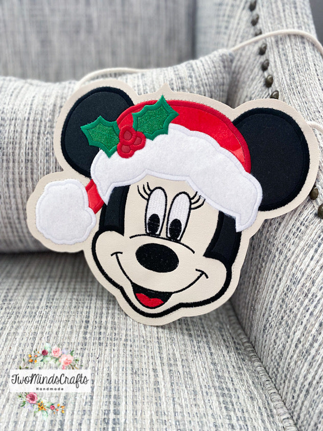 Girl Mouse Santa Hat flat lay bag (READY TO SHIP)