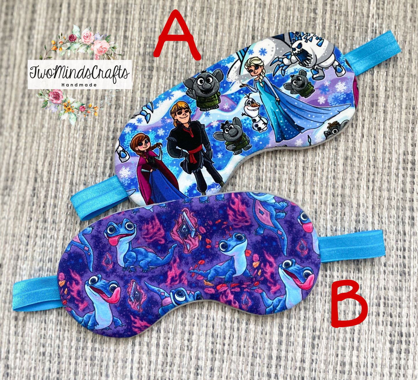 Sleep masks - Freeze / Blue Lizard (READY TO SHIP)