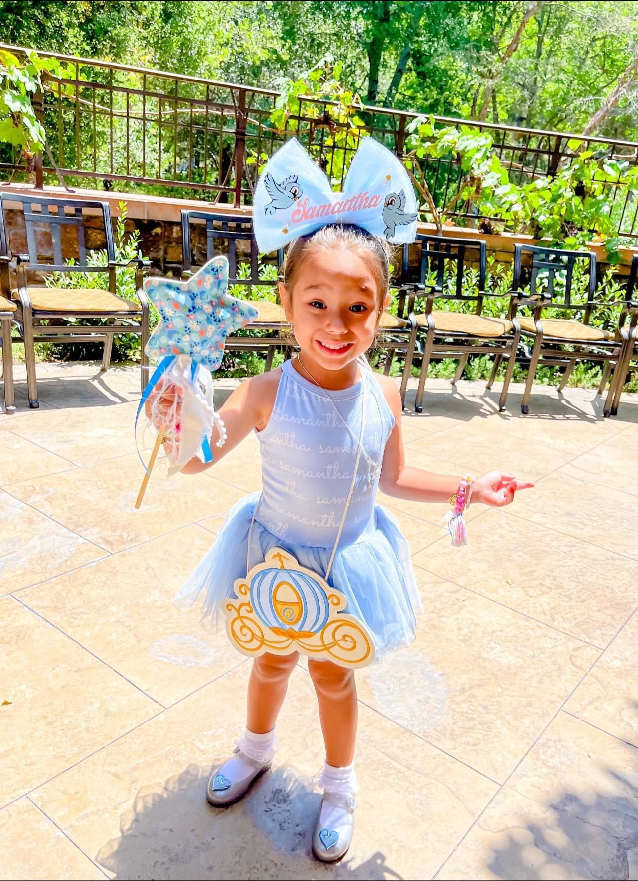 Glass shoe princess Carriage flat lay bag (READY TO SHIP)