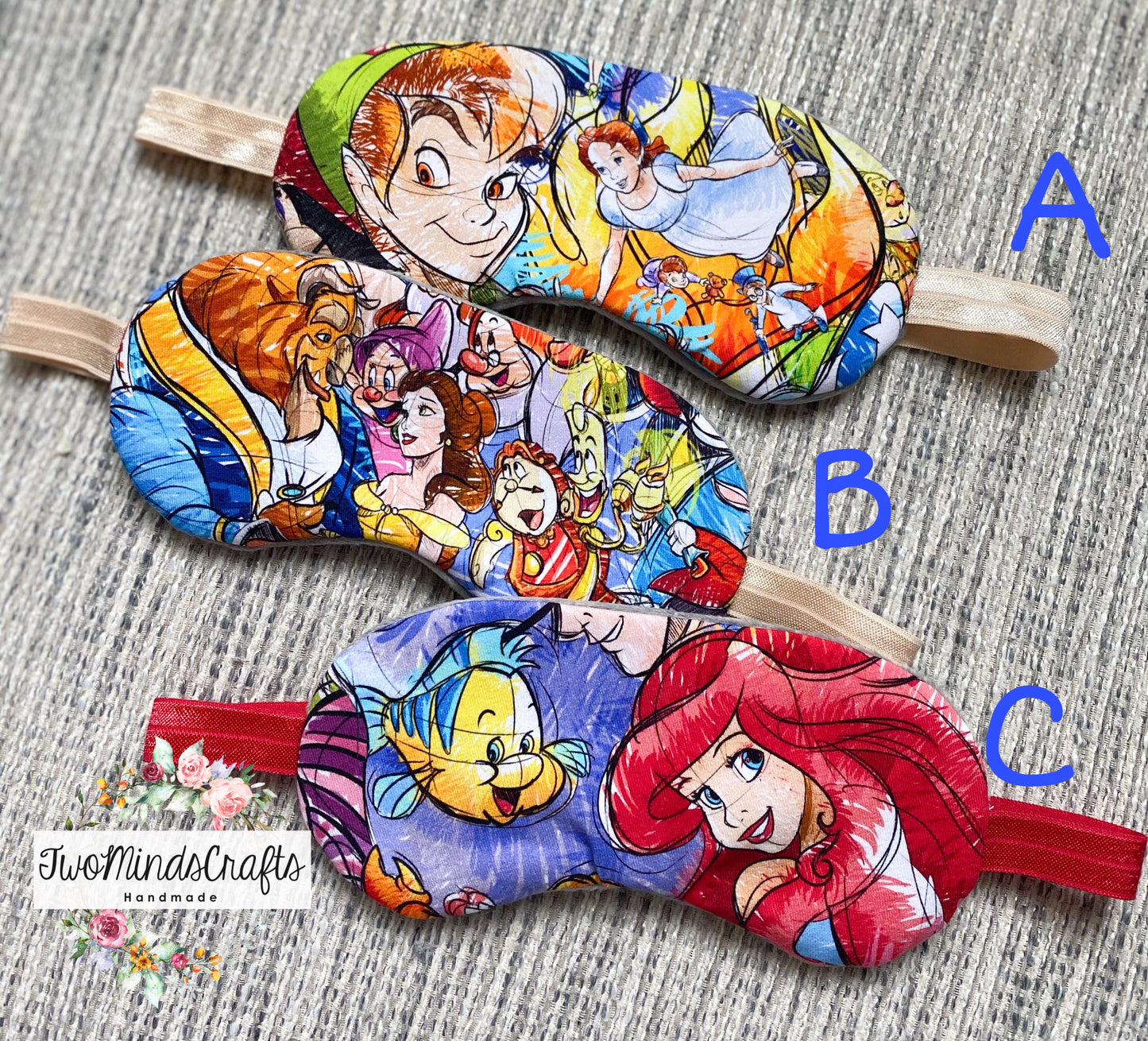 Sleep masks - Flying boy / Beauty / Mermaid (READY TO SHIP)