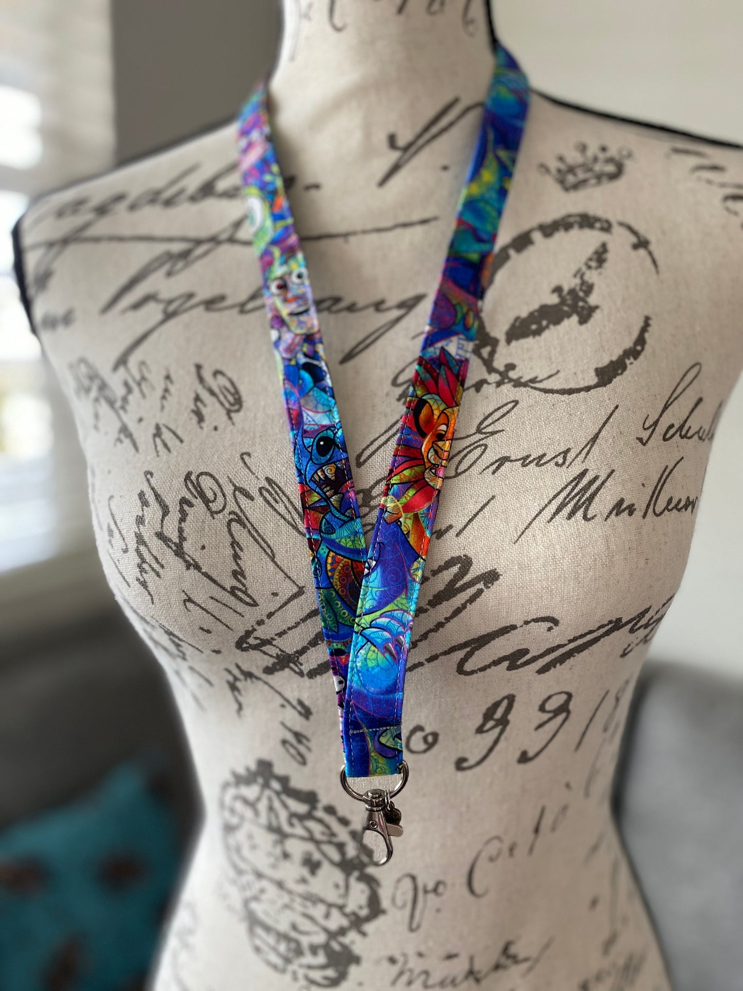 Classic lanyard - zentangled (READY TO SHIP)