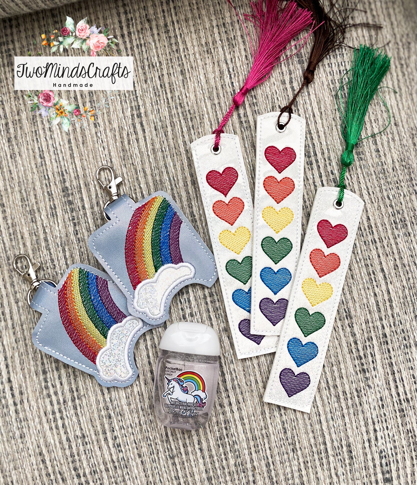 Rainbow hand sanitizer holder (READY TO SHIP)