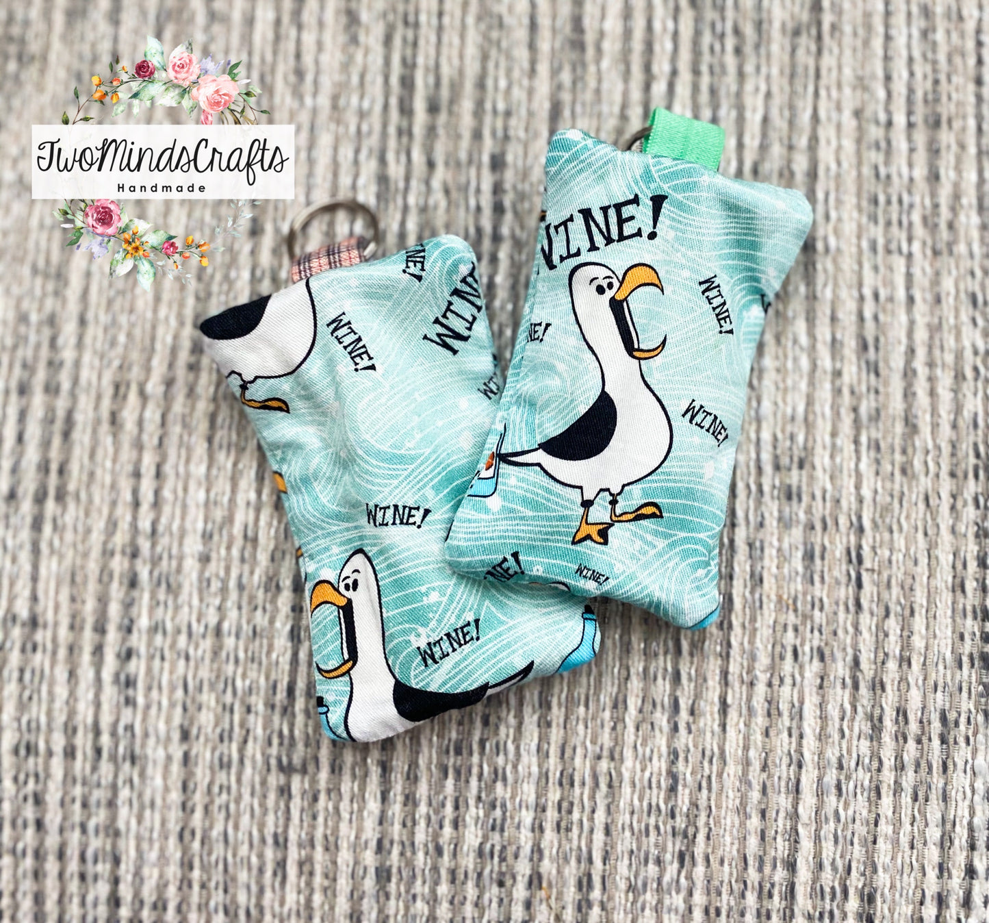 Birds small rectangle zipper pouch (READY TO SHIP)