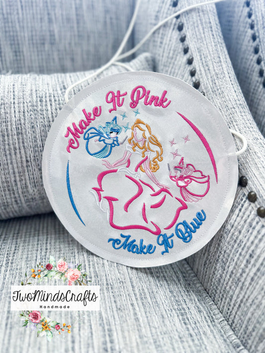 Pink Blue Dress and Fairies flat lay bag (READY TO SHIP)