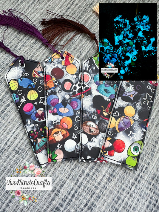 Glow in The Dark Grey Mouse Hats classic bookmark (READY TO SHIP)