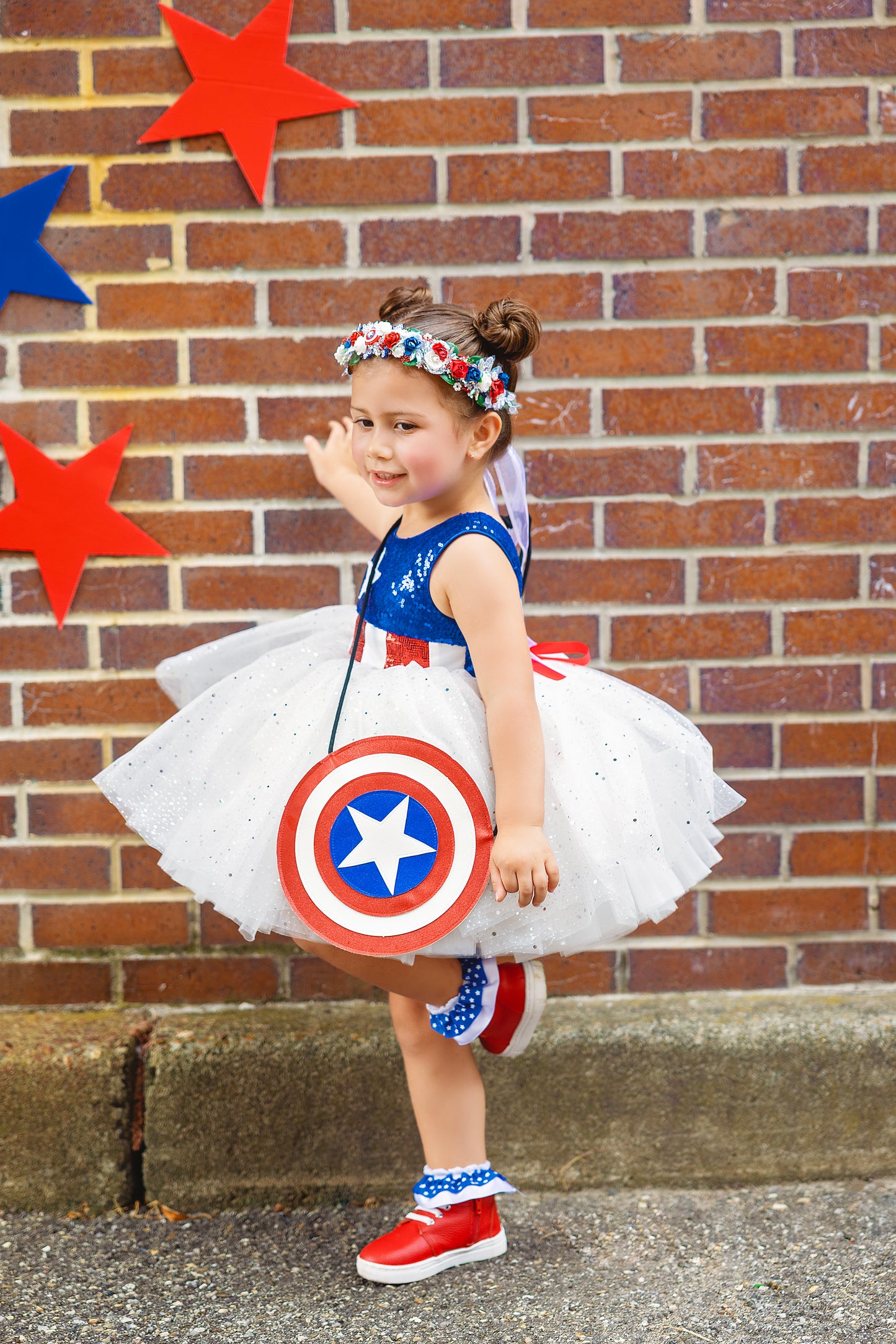 Captain Superhero Shield Flat Bag (READY TO SHIP)