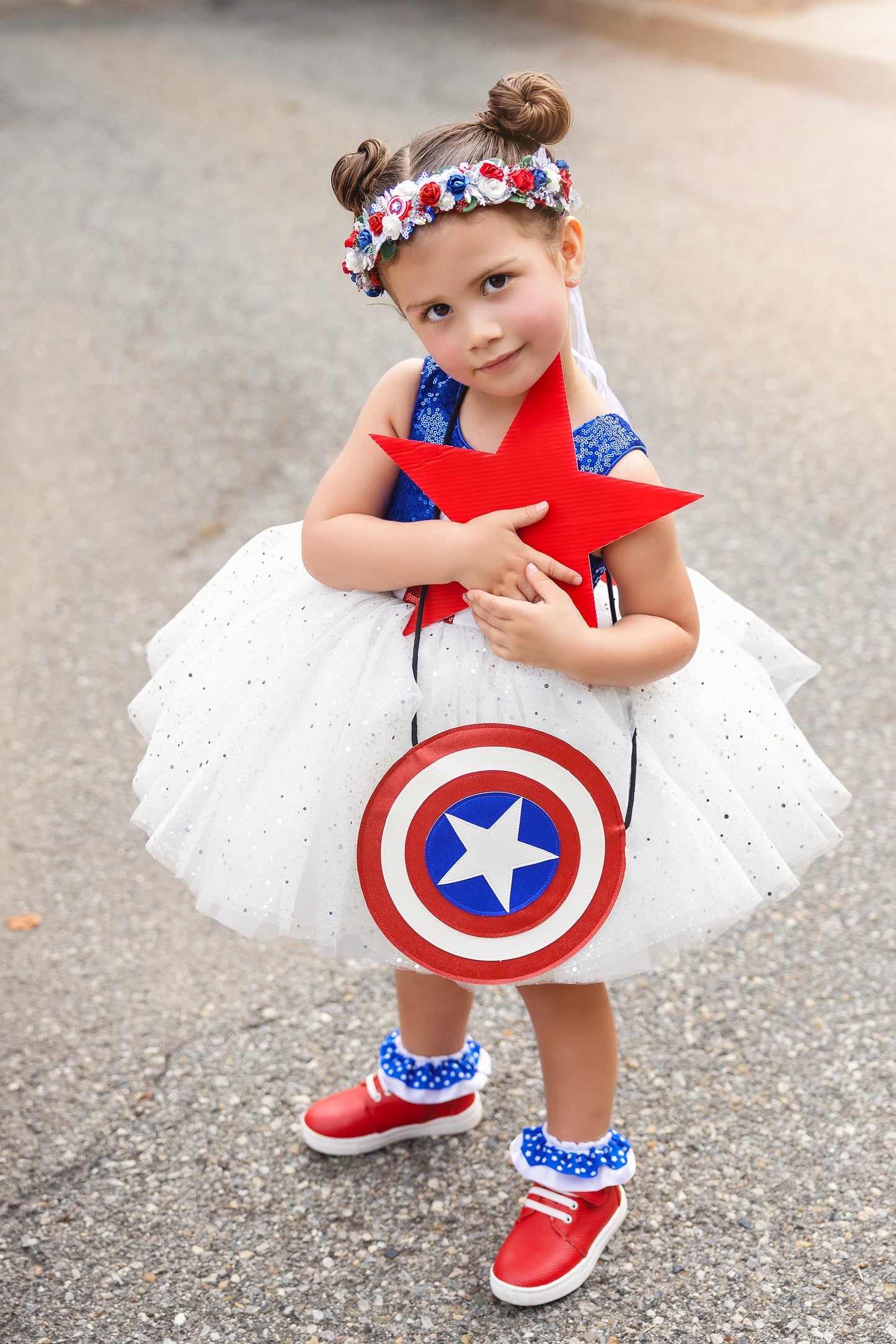 Captain Superhero Shield Flat Bag (READY TO SHIP)