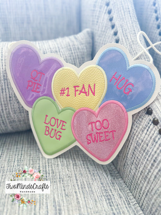 Conversation Hearts flat lay bag (READY TO SHIP)