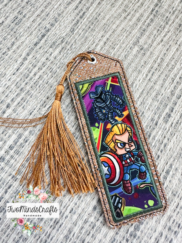 Captain Superhero classic bookmark (READY TO SHIP)