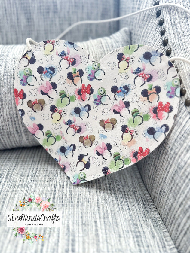 *ATRP* Mouse ears classic Heart Shaped Flat Bag (READY TO SHIP)