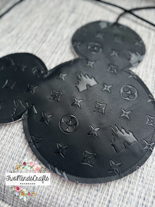 Black embossed mouse head flat bag (READY TO SHIP)