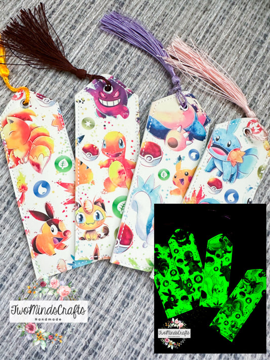 Glow in The Dark Game Creatures classic bookmark (READY TO SHIP)