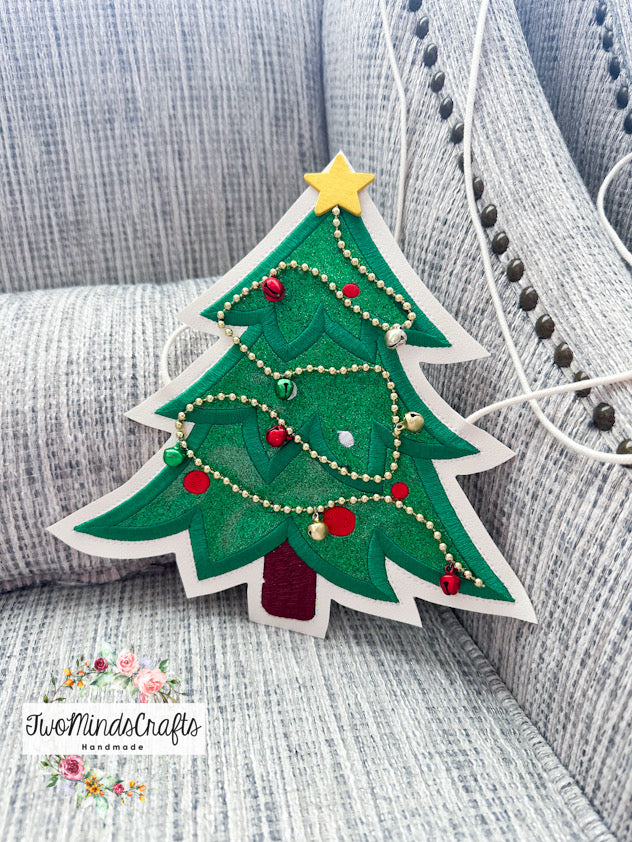 Green Christmas Tree flat lay bag (READY TO SHIP)