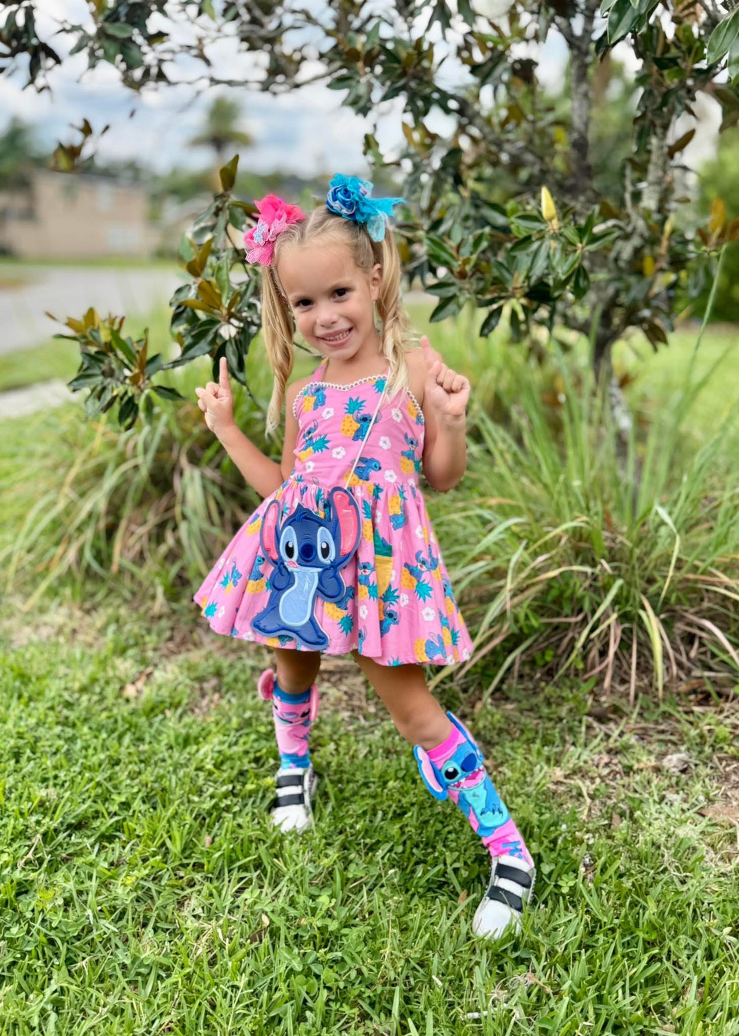 Cute Blue Alien Full Body flat bag (READY TO SHIP)