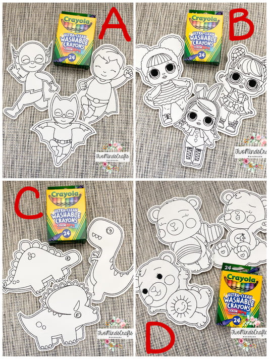 Flat Vinyl Doodles - Superheros/Girls/Dinos/Bears (READY TO SHIP)