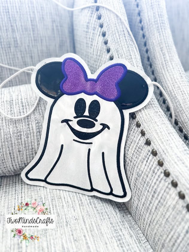 Purple Bow Ghost flat bag (READY TO SHIP)