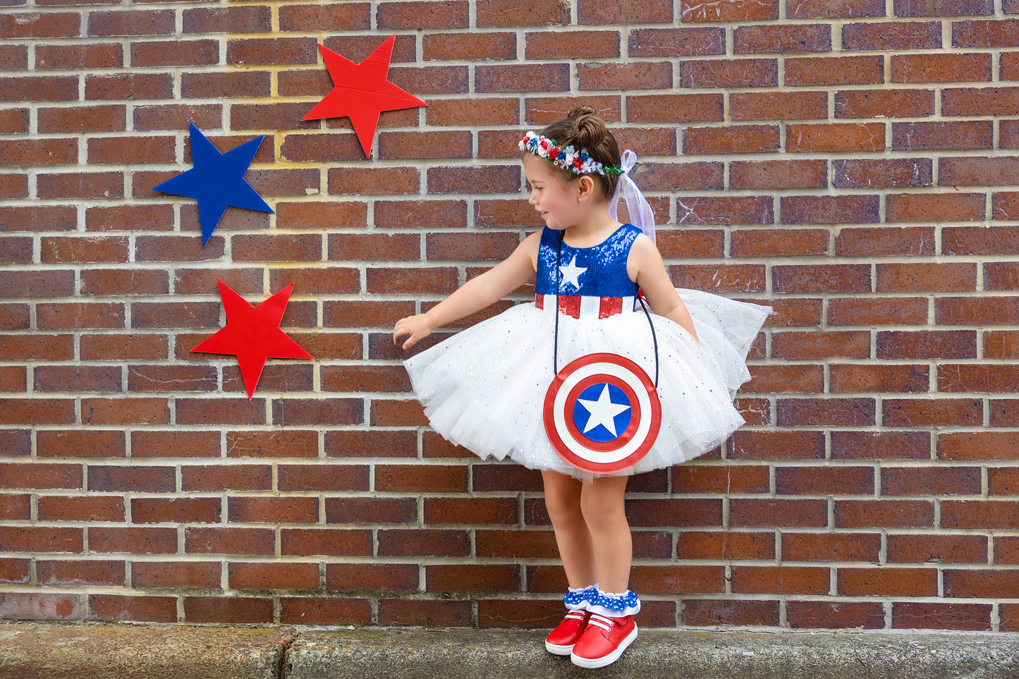 Captain Superhero Shield Flat Bag (READY TO SHIP)