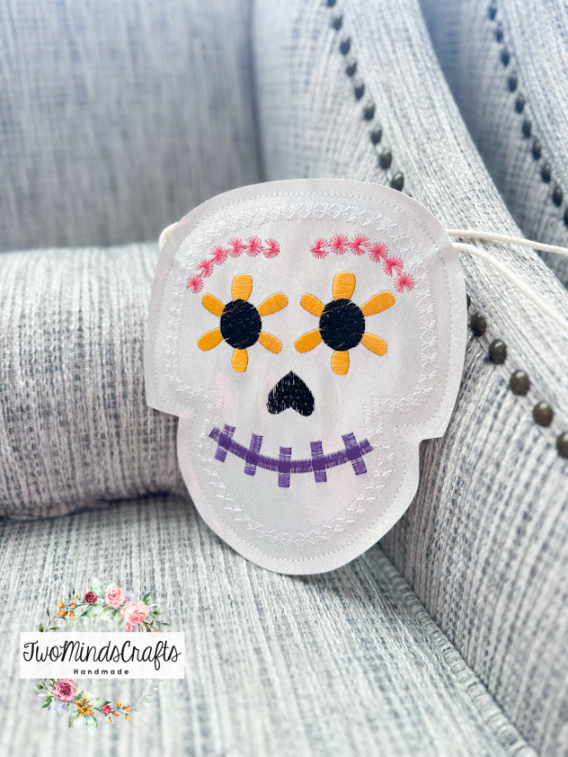 Flower skull flat lay bag (READY TO SHIP)