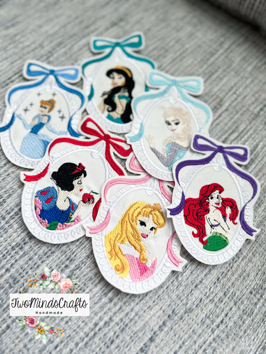 Girl’s Iron On Machine Embroidered Patches (READY to SHIP)