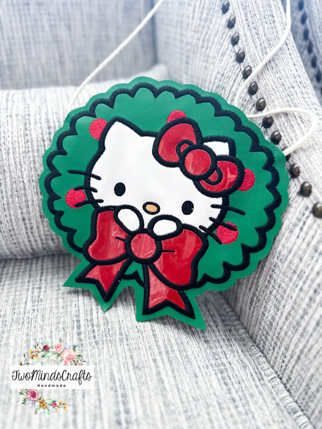 (NEW) White Kitty Wreath flat bag (READY TO SHIP)
