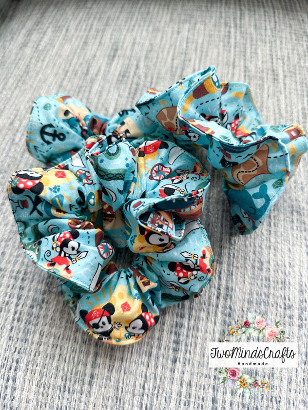 Pirate Mouse Scrunchies (READY TO SHIP)
