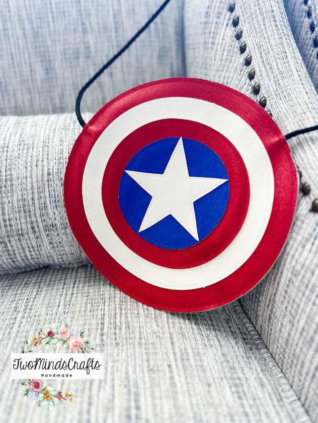 Captain Superhero Shield Flat Bag (READY TO SHIP)