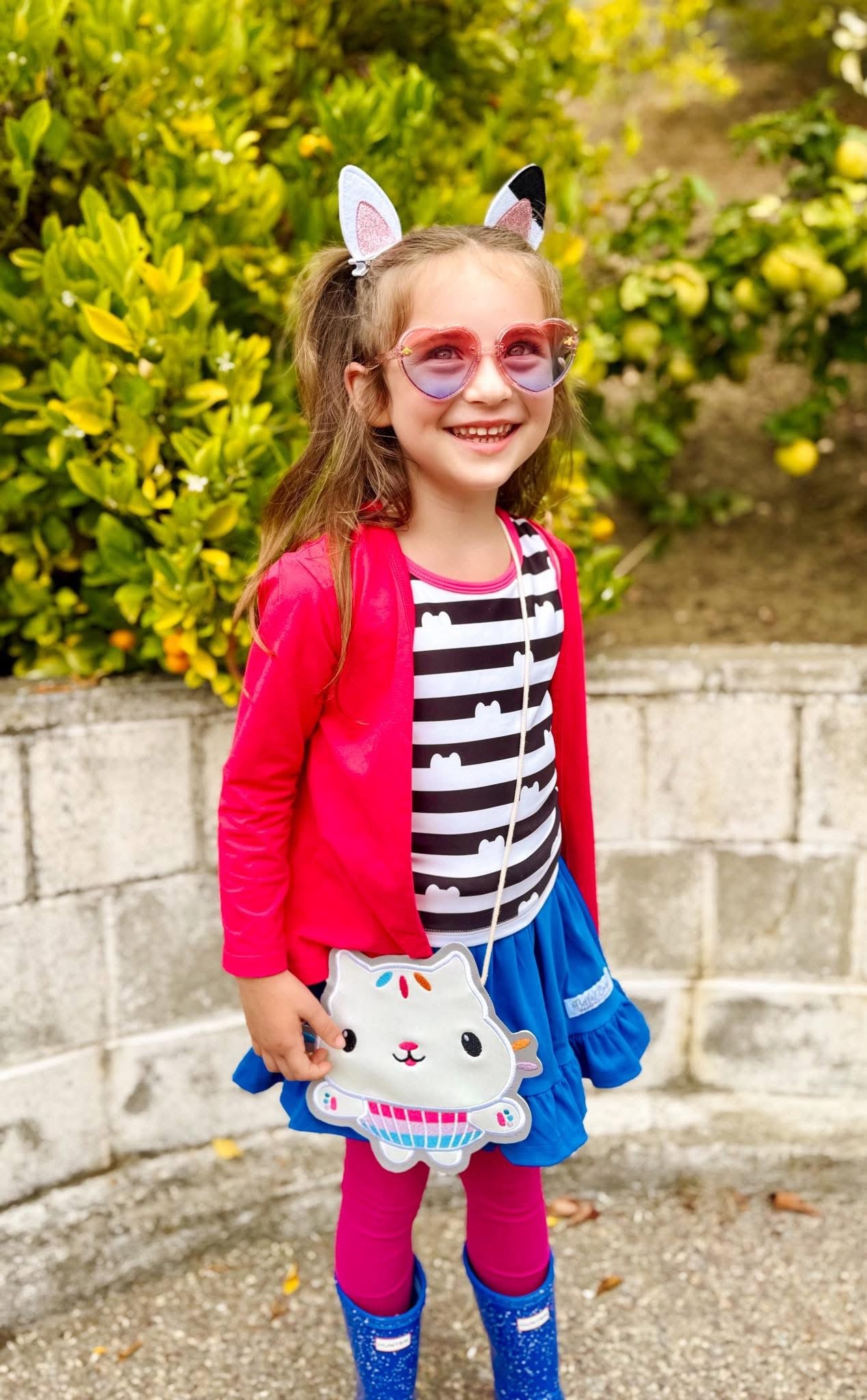 White cat cupcake flat lay bag (READY TO SHIP)