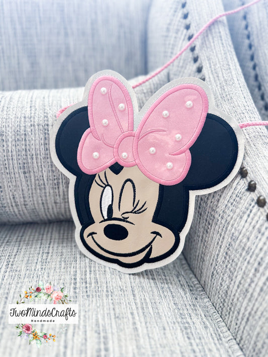 (NEW) Cheeky Light Pink Bow Girl flat bag (READY TO SHIP)
