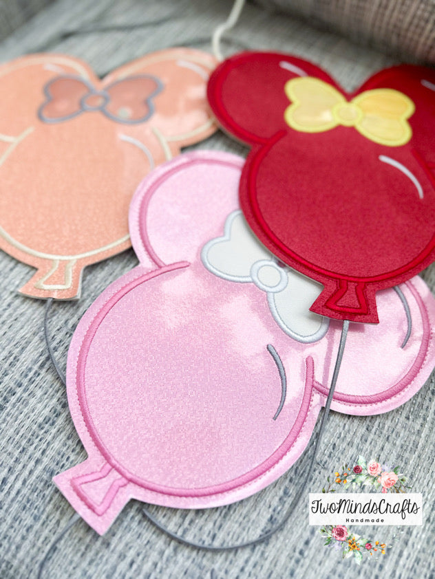 Light Peach Bow Balloon flat lay bag (READY TO SHIP)
