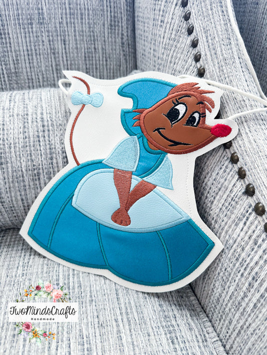 Turqoise Mice Girl flat bag (READY TO SHIP)