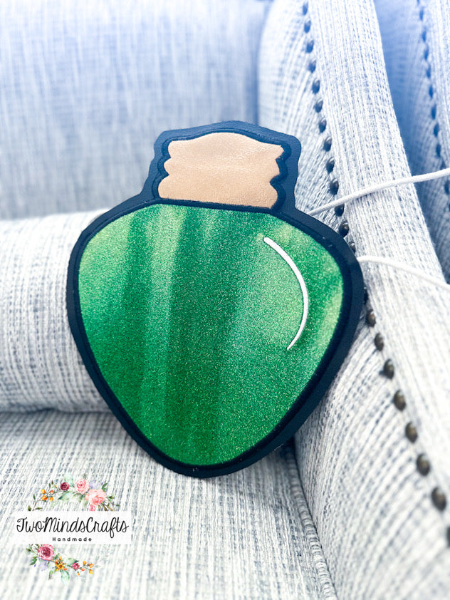 Green Holiday Bulb flat lay bag (READY TO SHIP)