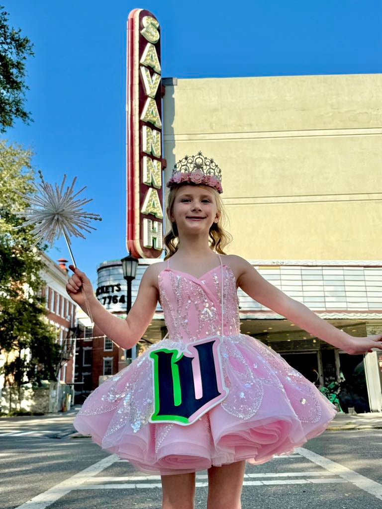 W green pink flat bag (READY TO SHIP)