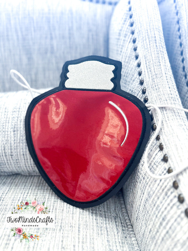 Red Holiday Bulb flat lay bag (READY TO SHIP)