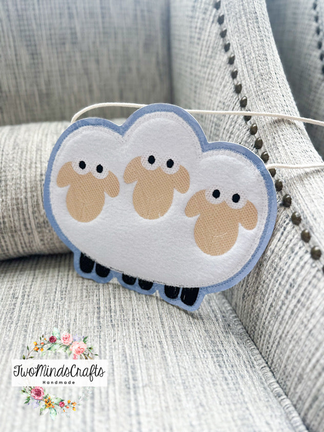 Fluffy toy sheeps flat lay bag (READY TO SHIP)