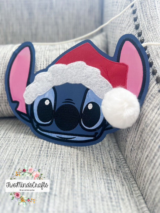 Blue Alien Santa Hat flat lay bag (READY TO SHIP)